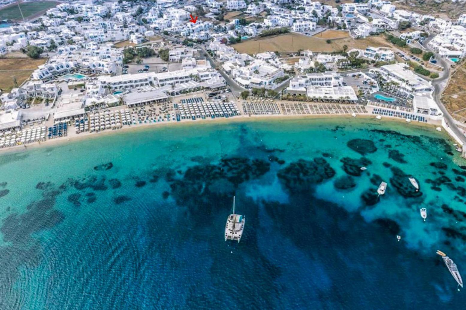 Cyclades Blue Aparthotel Ornos  Bagian luar foto